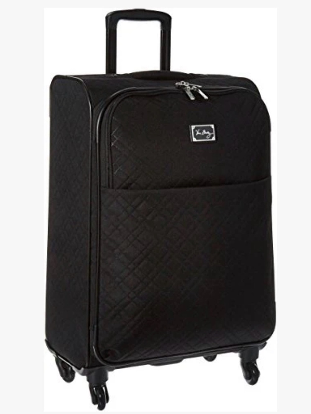 Vera Bradley Large Black Fabric Quilted Spinner Luggage
